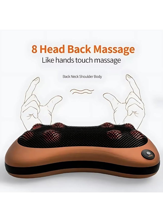 Y&D Electronic Massage Pillow Massager Cushion Shiatsu Back Massager with Heat Kneading Massage Pillow for Muscle Relaxation Back Neck Shoulders Muscle Pain Relief Corded Electric Heat Pillow Deep Kneading Relax Pain Pillow Use at Home Car - Image 4