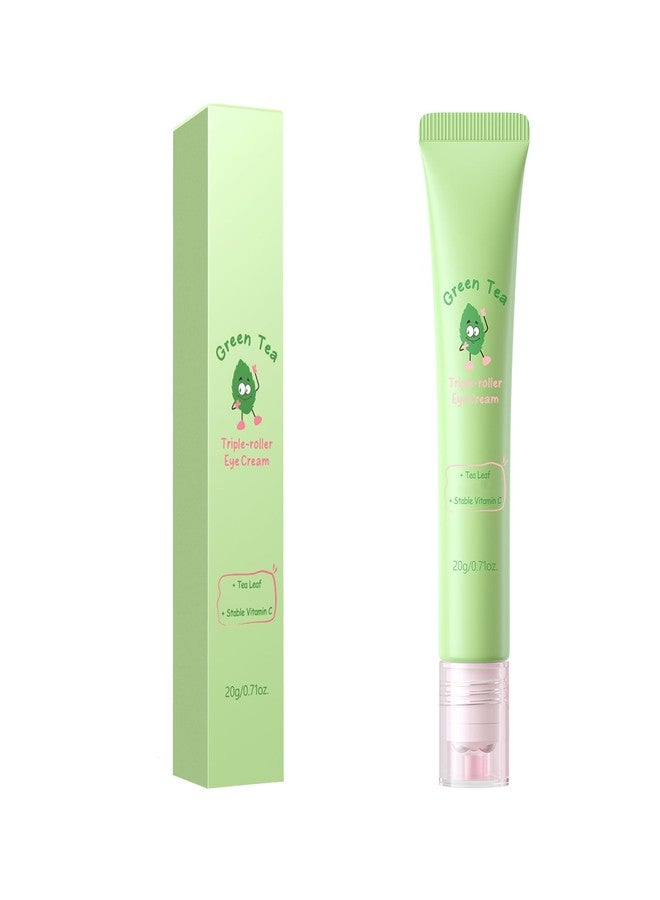 AKARY Eye Cream, Green Tea Triple Rolling Ball Moisturizing Eye Cream, Cooling Eye Roll-On for Hydration, Under Eye Cream For Dark Circles and Puffiness, Gentle Skin-Friendly For All Skin Types - Image 1