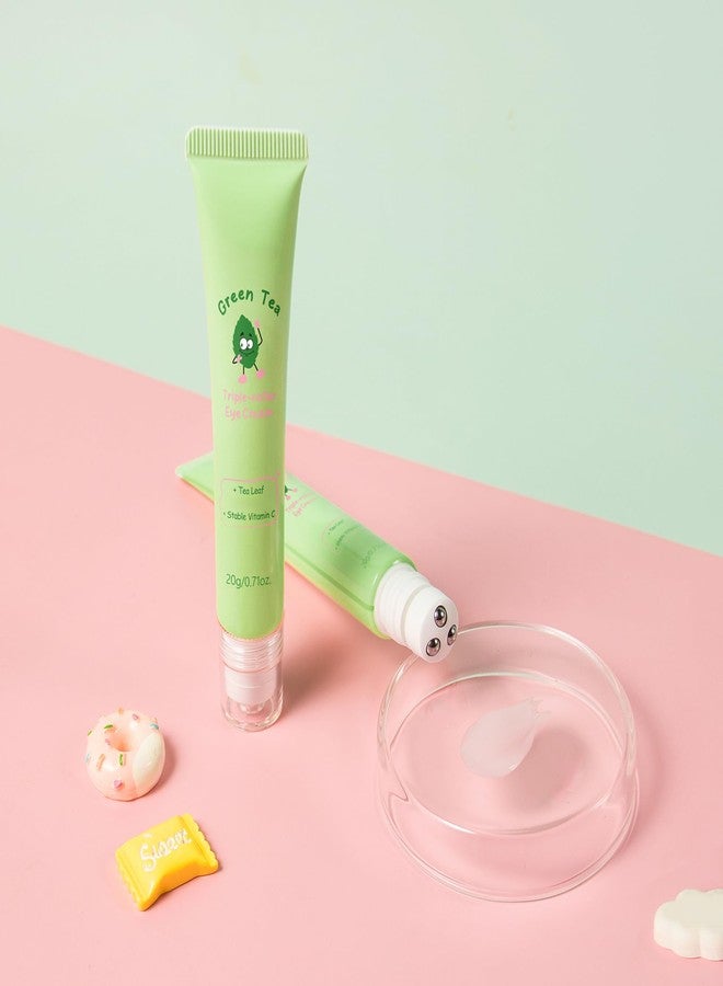 AKARY Eye Cream, Green Tea Triple Rolling Ball Moisturizing Eye Cream, Cooling Eye Roll-On for Hydration, Under Eye Cream For Dark Circles and Puffiness, Gentle Skin-Friendly For All Skin Types - Image 2