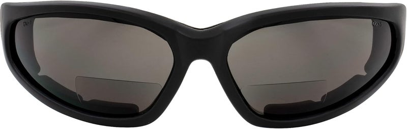 Global Vision Hercules Padded Motorcycle Safety Sunglasses ANSI Z87.1 Black Frame Smoke Lenses - Image 2
