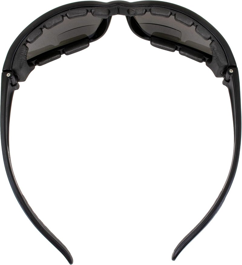 Global Vision Hercules Padded Motorcycle Safety Sunglasses ANSI Z87.1 Black Frame Smoke Lenses - Image 4