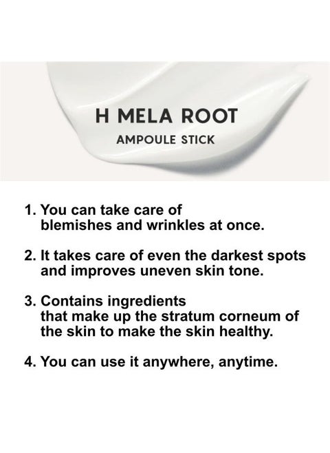 H MELA ROOT Ampoule Stick 10g / 0.35 oz. Blemishes and Wrinkles Care