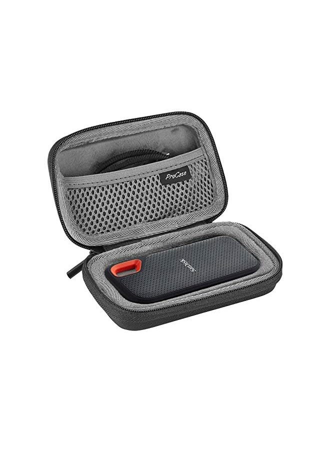 Procases - Hard Travel Case for SanDisk Extreme Portable SSD 250GB/ 500GB/ 1TB/ 2TB, SDSSDE60-500G-G25 Shockproof EVA Hard Shell Carrying Case Storage Bag -Black - Image 1