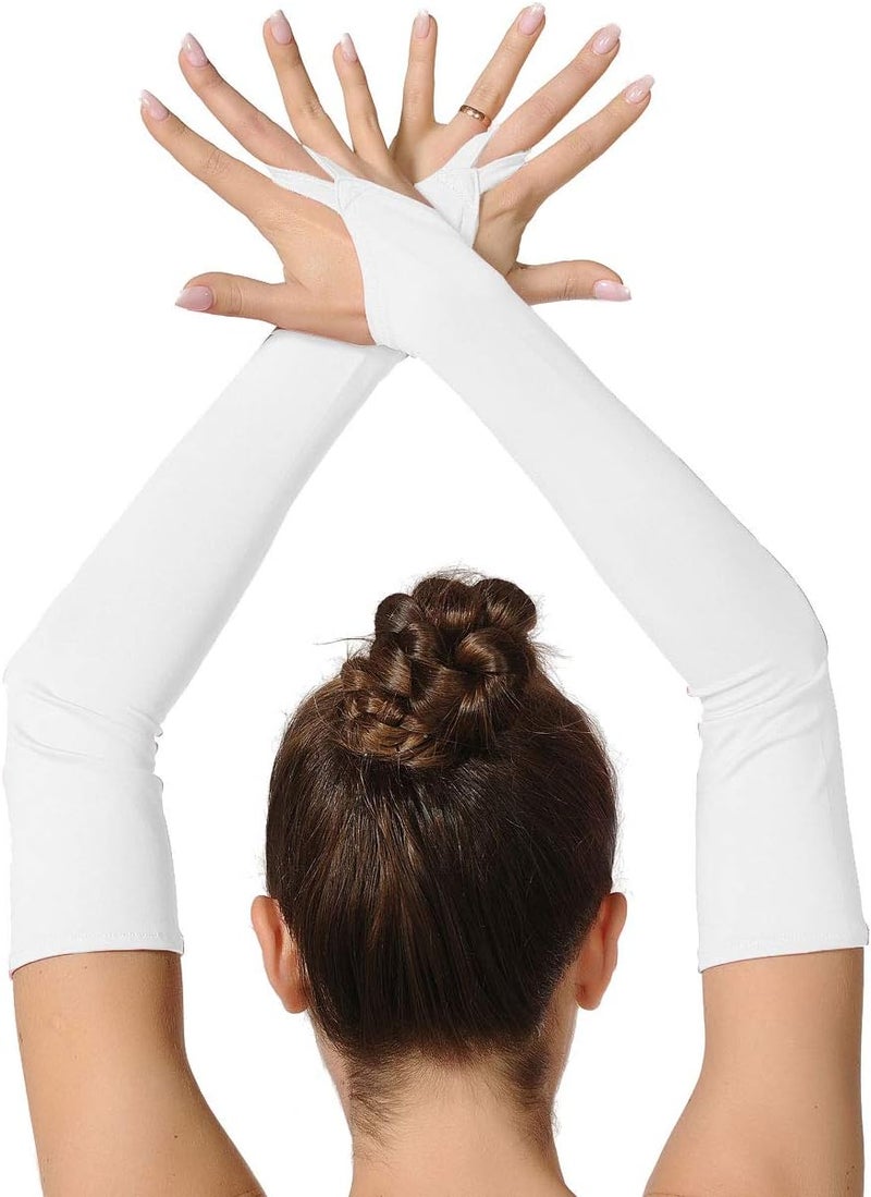 ALLNOWA Store Adult Unisex Elbow Length Spandex Fingerless Long Gloves Costume Glove One Size Fits All - Image 1