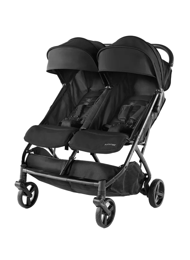 summer infant 3Dpac CS+ Double Stroller, 6 - 60 Months, Black
