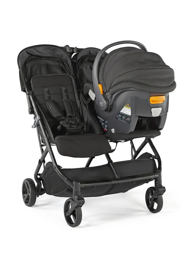 summer infant 3Dpac CS+ Double Stroller, 6 - 60 Months, Black