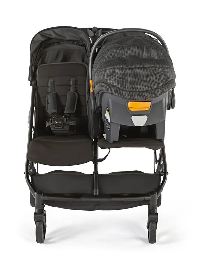 summer infant 3Dpac CS+ Double Stroller, 6 - 60 Months, Black