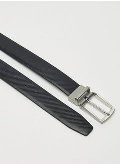 LBL by Shoexpress Men's Textured Reversible Belt with Pin Buckle Closure  - Image 4
