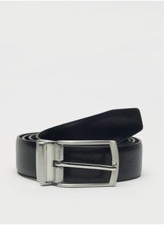 LBL by Shoexpress Men's Textured Reversible Belt with Pin Buckle Closure  - Image 3