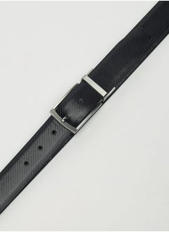 LBL by Shoexpress Men's Textured Reversible Belt with Pin Buckle Closure  - Image 2