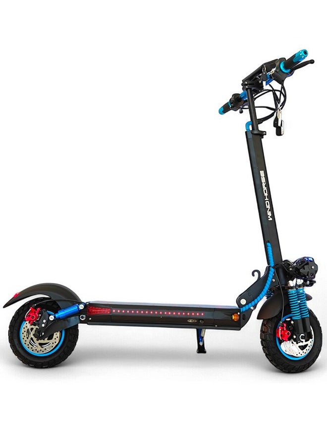 Wind Horse - H5 Folding Electric Scooter, 1200W Motor, 48V 13Ah Battery, 50KM/H Max Speed, 30KM Range, 10 Inches Tires, Dual Suspension and Remote Lock - Image 1