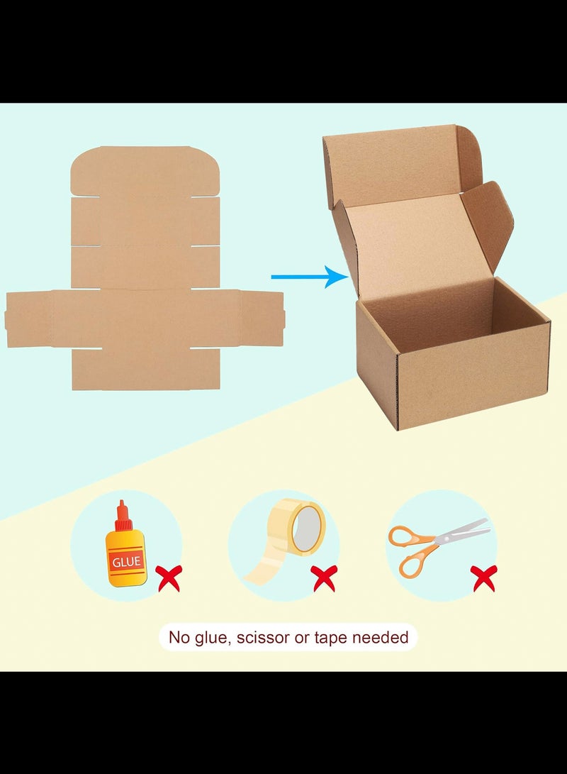 Generic 10 Pack Small Shipping Boxes, Corrugated Small Cardboard Boxes for Shipping, Recyclable Packaging Boxes for Small Business, Mailer, Gift Packing, Crafts Packing, Jewelry Box Shipping, Brown 15.2x10.2x8cm  - Image 5