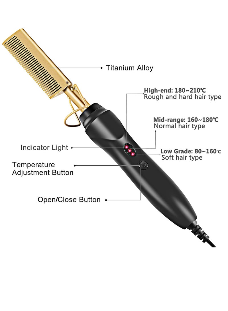 ELTRAZONE Hair Straightener Flat Irons Straightening Brush Hot Heating Comb Hair Straight Styler Corrugation Curling Iron Hair Curler Comb - Image 3