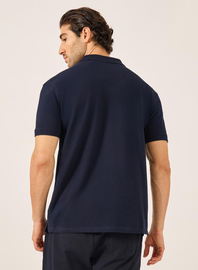 Styli Styli Solid Short Sleeve Pique Relaxed Fit Polo  - Image 4