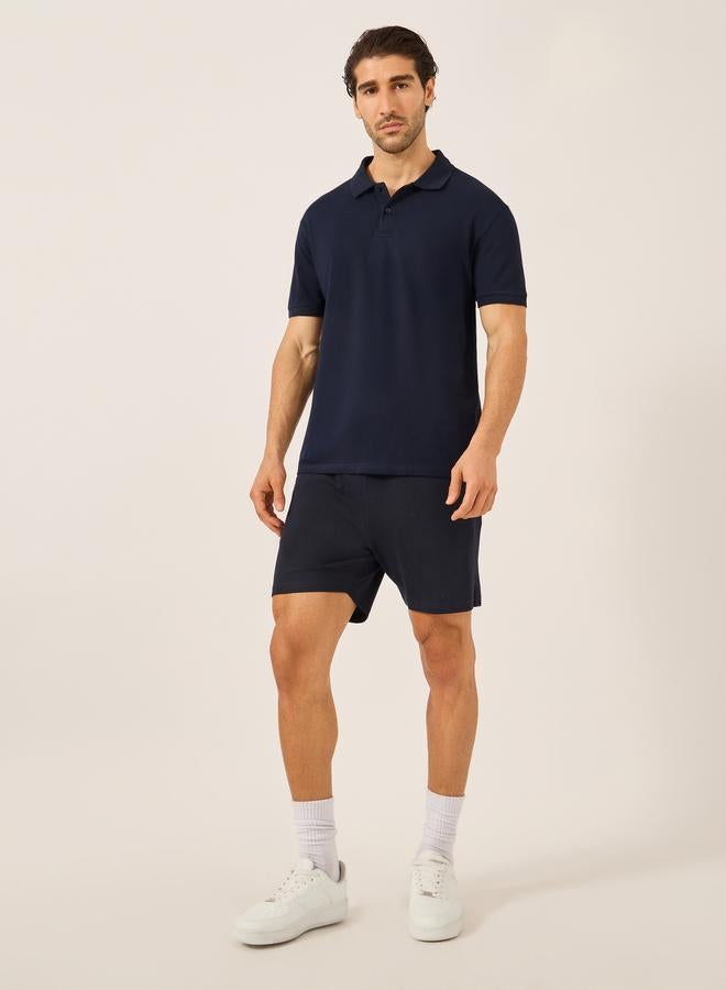 Styli Styli Solid Short Sleeve Pique Relaxed Fit Polo  - Image 2