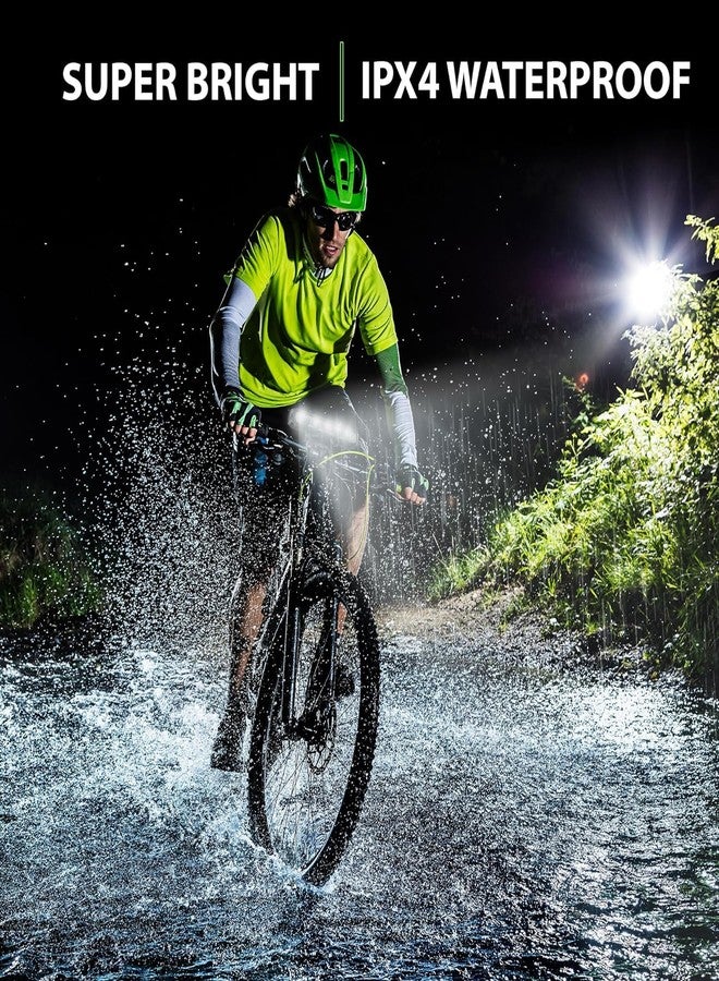 Linist Super Bright Bicycle Light | 1800 Lumen USB Rechargeable Bicycle Light | Aluminum Alloy Front Cycling Light with 4 Modes | IPX4 Waterproof & Durable Bicycle Headlamp for Road & Mountain Biking - Image 4