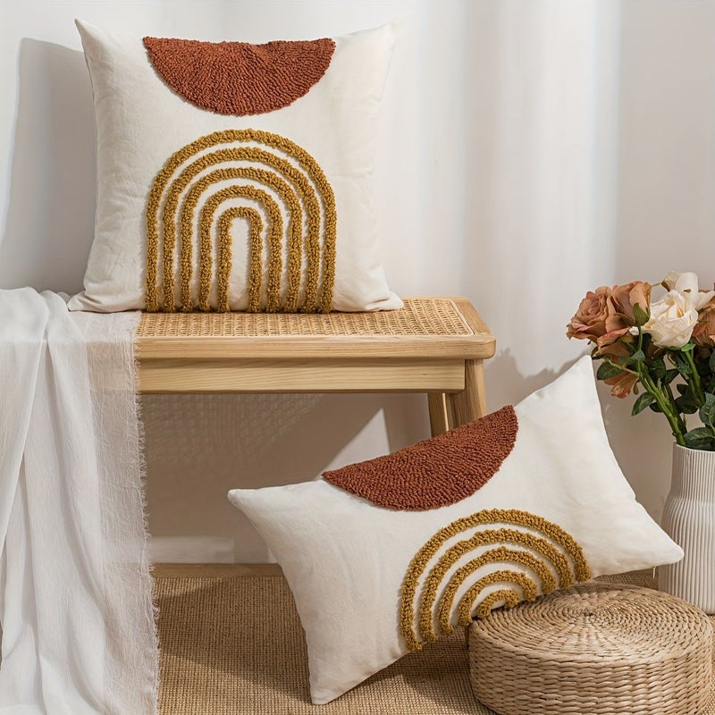 Keli Black Semi-Circular Pillow Cover With Velvet Modern Nordic Design For Model Room And B&B Hotel Decor - Image 1
