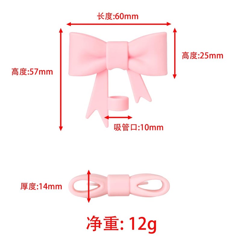 GANPUB Stanley 40&30 Oz Cup Silicone Straw Cover  White and Green Bow Cap  Accessories for Reusable Straws  Cute Tumbler Topper  - Image 4