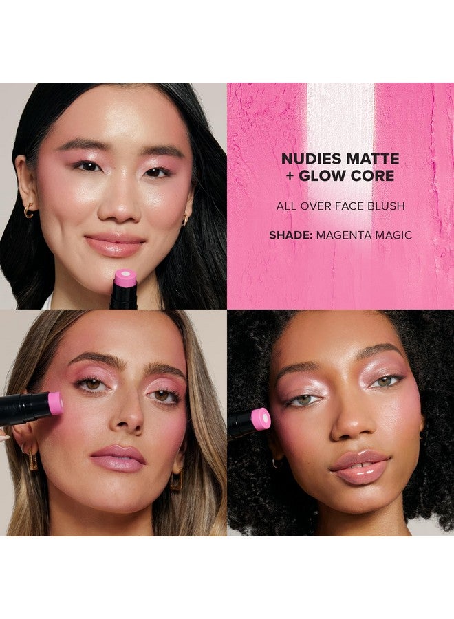 NUDESTIX Nudies Matte + Glow Core All Over Face Blush Color - Magenta Magic - Image 2