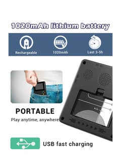 KASTWAVE Handheld Game Console, Retro Mini Game Console with 500 Classic Games, Rechargeable Battery, Portable Games Controller, Support for 2 Players & TV, Ideal Gift for Kids, Friend, Lover (Black)  - Image 5