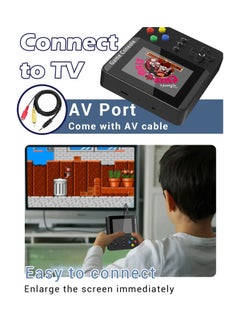 KASTWAVE Handheld Game Console, Retro Mini Game Console with 500 Classic Games, Rechargeable Battery, Portable Games Controller, Support for 2 Players & TV, Ideal Gift for Kids, Friend, Lover (Black)  - Image 3