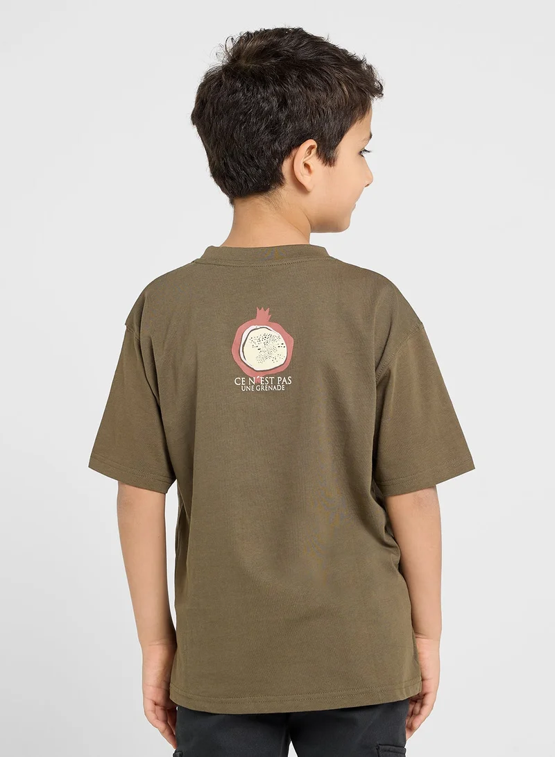 ريبلز مع نمشي تيشيرت بويز دروب شولدر