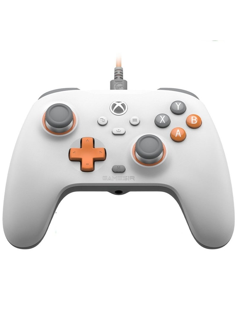 Generic Professional Gamepad GameSir T7 Wired Game Controller for Xbox, PC, Steam, Plug and Play with Hall Effect Joysticks/Hall Trigger Creamsicle White  - Image 1