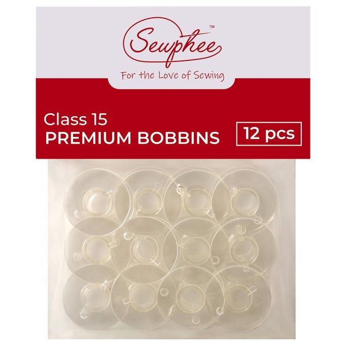 2024 UPGRADED FITS JANOME BOBBINS CLASS 15 BOBBINS COMPATIBLE FOR JANOME KENMORE BROTHER SEWING MACHINE PREMIUM CLEAR PLASTIC BOBBIN FOR SMOOTH CONSISTENT STITCH QUALITY 12 PCS
