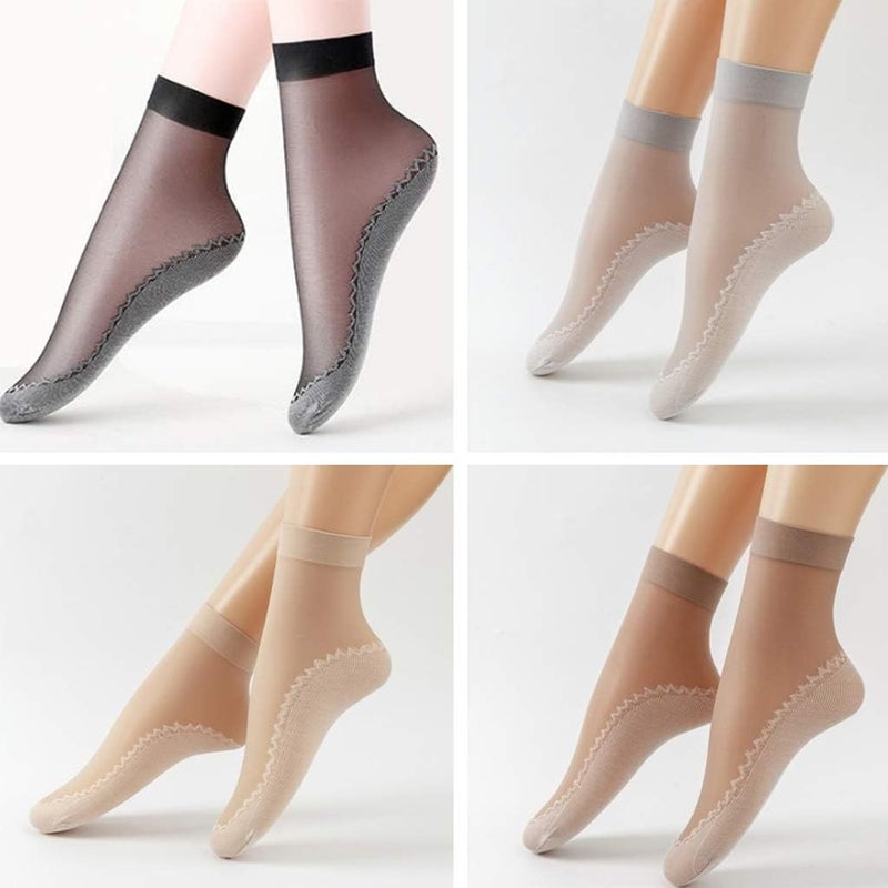 klarako 30 PAIRS of Women Fine Stockings, Fine Socks, Sneakers, Summer Socks, 3 Colors - Image 3
