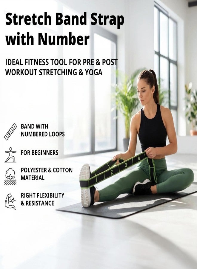 EIMSOAH Stretch Band Strap with Number, Elastic Stretching Strap, Fitness Elastic Band, for Exercise Fitness Workout - Image 2