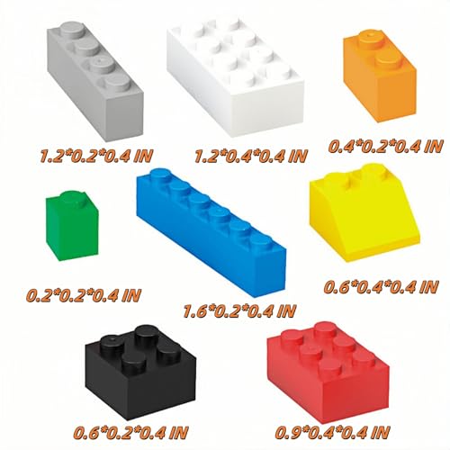 RWDTER 120 Pieces Bulk Building Bricks Compatible with Lego and All Brands 8 Sizes and A Variety of Colors to Mix and MatchRandom Color - Image 5