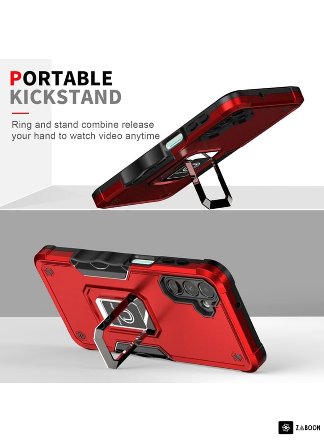 Zaboon Ring Holder Non-slip Armor  Protective Case Cover For Samsung Galaxy A13 5G / Galaxy A13 4G / Galaxy A13 Lite / Galaxy A04 / Galaxy A04s / Galaxy A04e 4G - Image 4