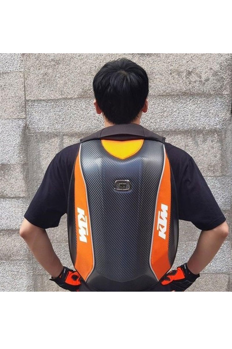 KTM KTM Carbon Fiber Motorcycle Backpack, Waterproof Helmet Storage Bag - 850714  - Image 2