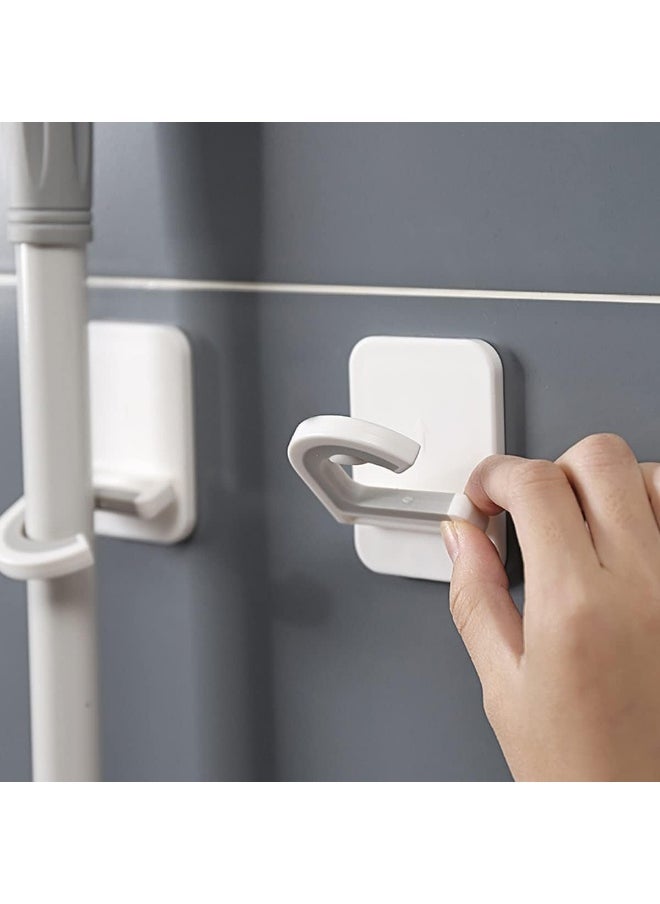 Meetion 2-Pack No-Punch Wall Mount Mop Hooks, Strong Self-Adhesive Mop Holder for Bathroom, Kitchen, Living Room, Balcony  - Image 4