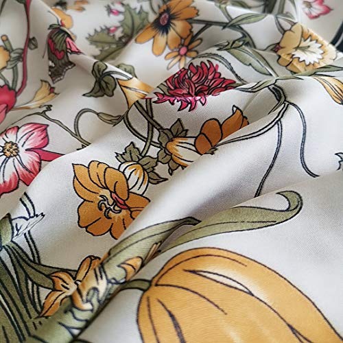 FONYVE Silk Feeling Scarf Medium Square Satin Head Wrap for Women 27.5 inches - Image 3