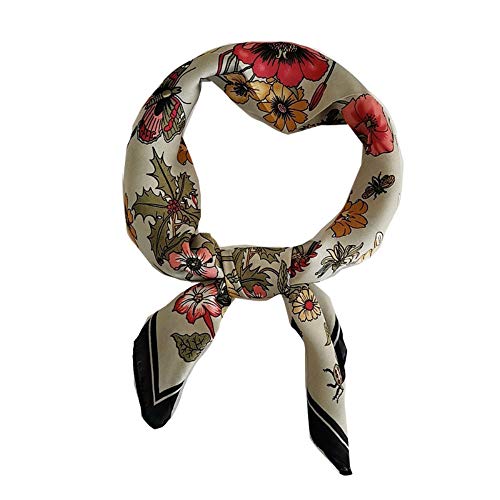 FONYVE Silk Feeling Scarf Medium Square Satin Head Wrap for Women 27.5 inches - Image 1