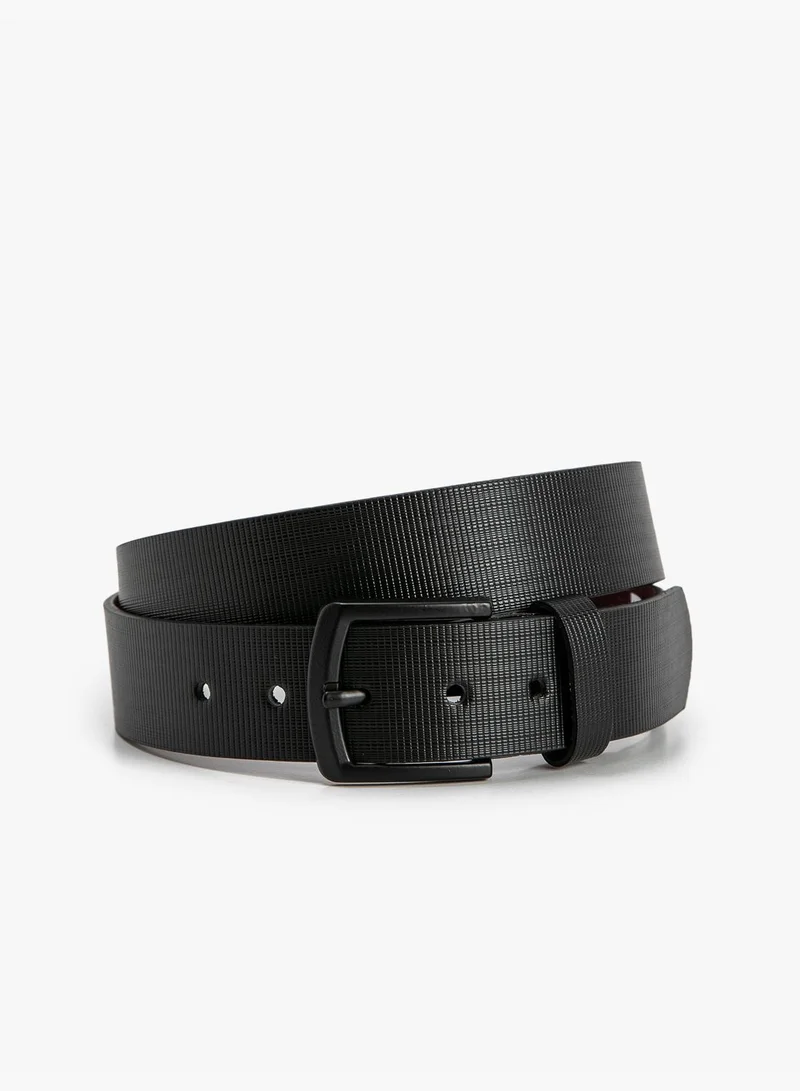 كوتون Belt Faux Leather Metal Buckle Detailed
