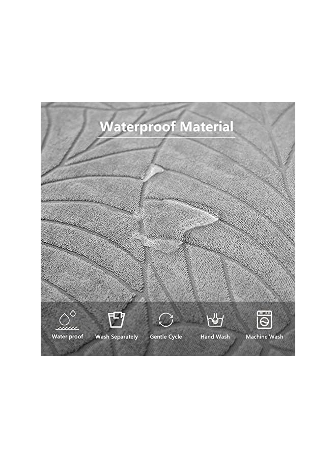 The Bros غطاء كرسي طعام مقاوم للماء مجموعة من 4، غطاء كرسي بارسونز جاكار قابل للإزالة والغسل، غطاء واقي للكرسي يناسب بشكل ممتاز للمنزل غرفة المعيشة المطبخ - رمادي فاتح - مجموعة من 4 - Image 3