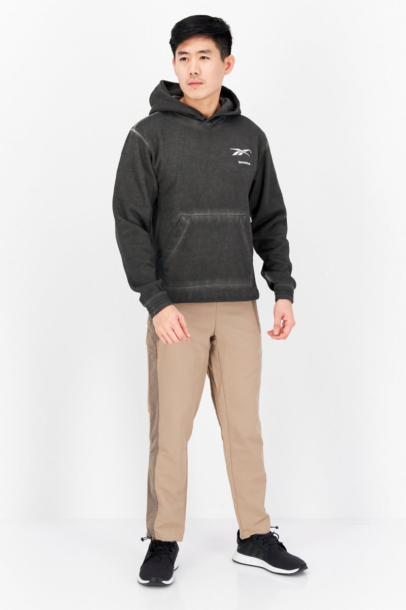 Reebok Men Sportswear Fit Long Sleeve Outdoor Sweatshirt, Washed Black  - Image 2