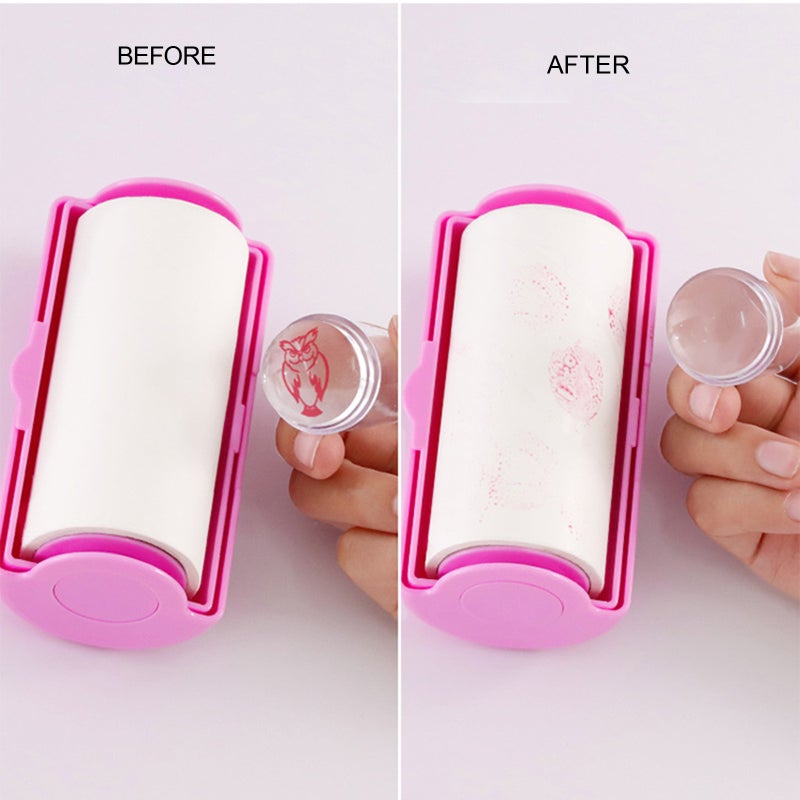 Nail Stamper Clean Sticker Nail Stamping Gel Remover Paper Stamper Nail Polish Remover Nail Art Supplies with Roll Paper - Image 3