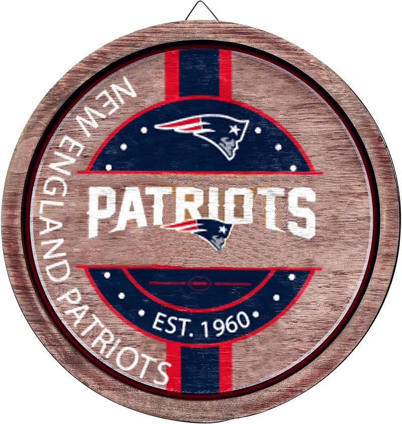 FOCO NFL Team Logo Wooden Barrel Sign - Image 1