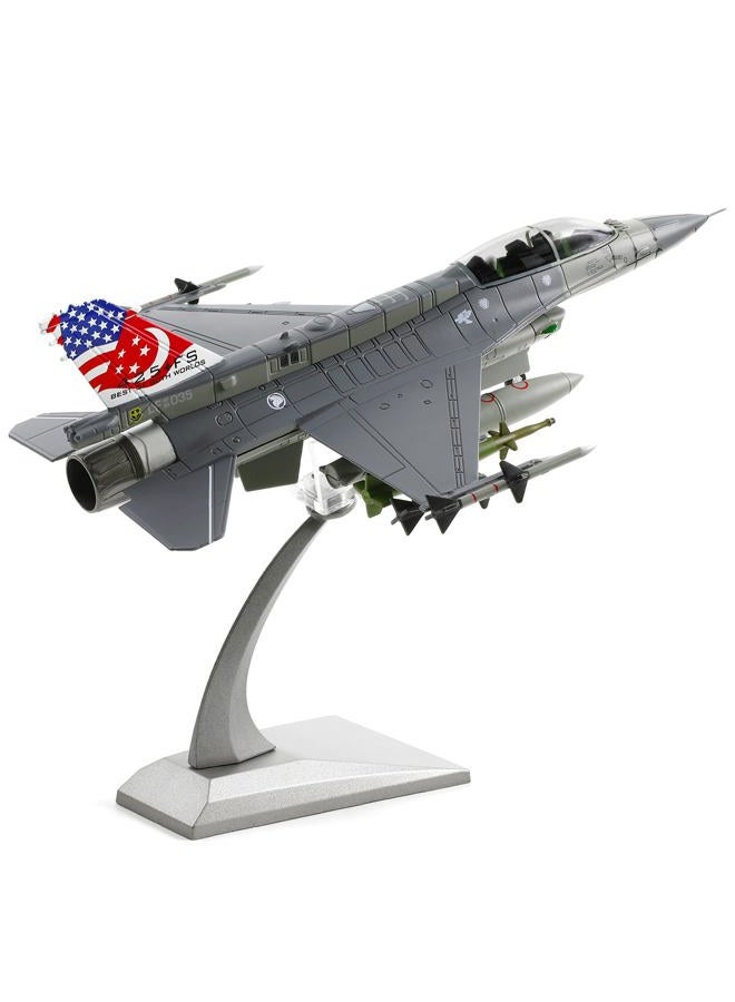 NUOTIE 1/72 Scale F-16D Fighting Falcon Airplane Pre-Build Model Kits Finished Diecast Aircraft Metal Fighter Jet Model Display Collection or Gift (F-16D Singapore) - Image 1