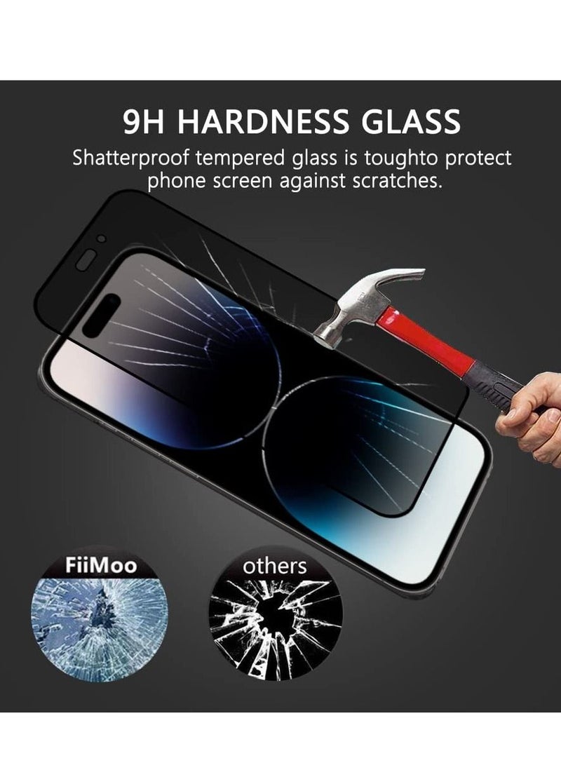 BORTONY Privacy Screen Protector Compatible with 14 Pro Max Privacy [9H Hardness] [Anti-scratch] Anti-spy Tempered Glass Film for Apple iPhone 14 Pro Max - Image 5
