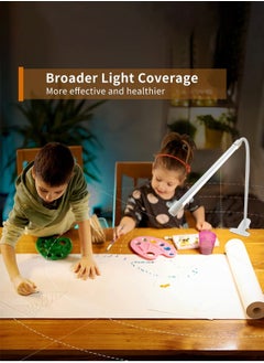 LOOPITYS 10W LED Desk Lamp with Clamp Dimmable Clip On Reading Light 10 Brightness Level 3 Lighting Modes Flexible Study Table Lamp USB  - Image 4