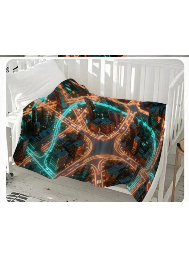 عام بطانية رقيقة من الفانيلا الكرتونية للأطفال أو الطلاب (دافئة ومريحة ومناسبة للنوم والألعاب) 100 سم * 150 سم - Image 3