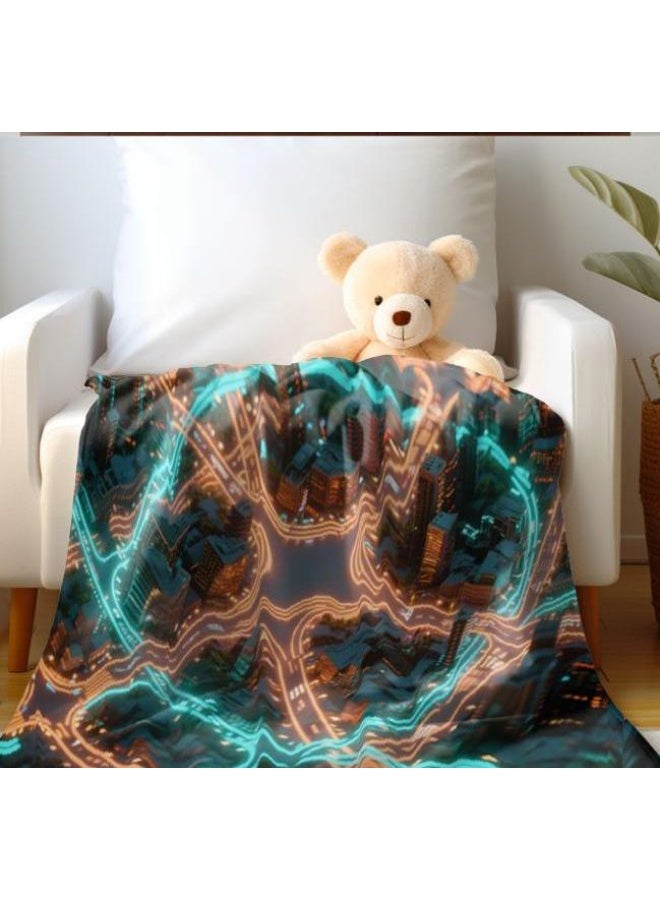 عام بطانية رقيقة من الفانيلا الكرتونية للأطفال أو الطلاب (دافئة ومريحة ومناسبة للنوم والألعاب) 100 سم * 150 سم - Image 4