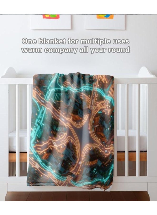 عام بطانية رقيقة من الفانيلا الكرتونية للأطفال أو الطلاب (دافئة ومريحة ومناسبة للنوم والألعاب) 100 سم * 150 سم - Image 1