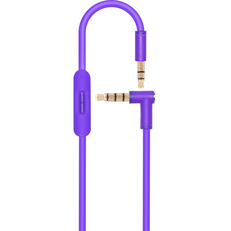 Sqrmekoko Replacement Inline Remote Mic Extension Audio Cable Cord Compatible with Monster Beats by Dr Dre Solo Solo HD Studio Pro Detox Mixr Executive Headphones (Purple) - Image 1