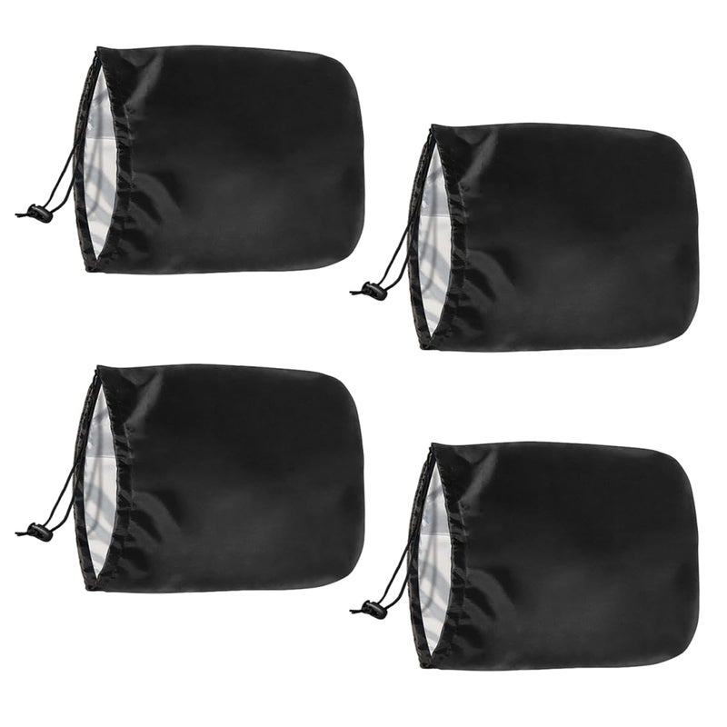 ZIMISI 4PCS Car Side Mirror Covers Waterproof Snow Rear View Mirror Cover Protect from Ice Frost Dew Rain Bird Poop Silver Coated Snowproof Winter Accessories for Car SUV Truck 4 PCS - Image 3