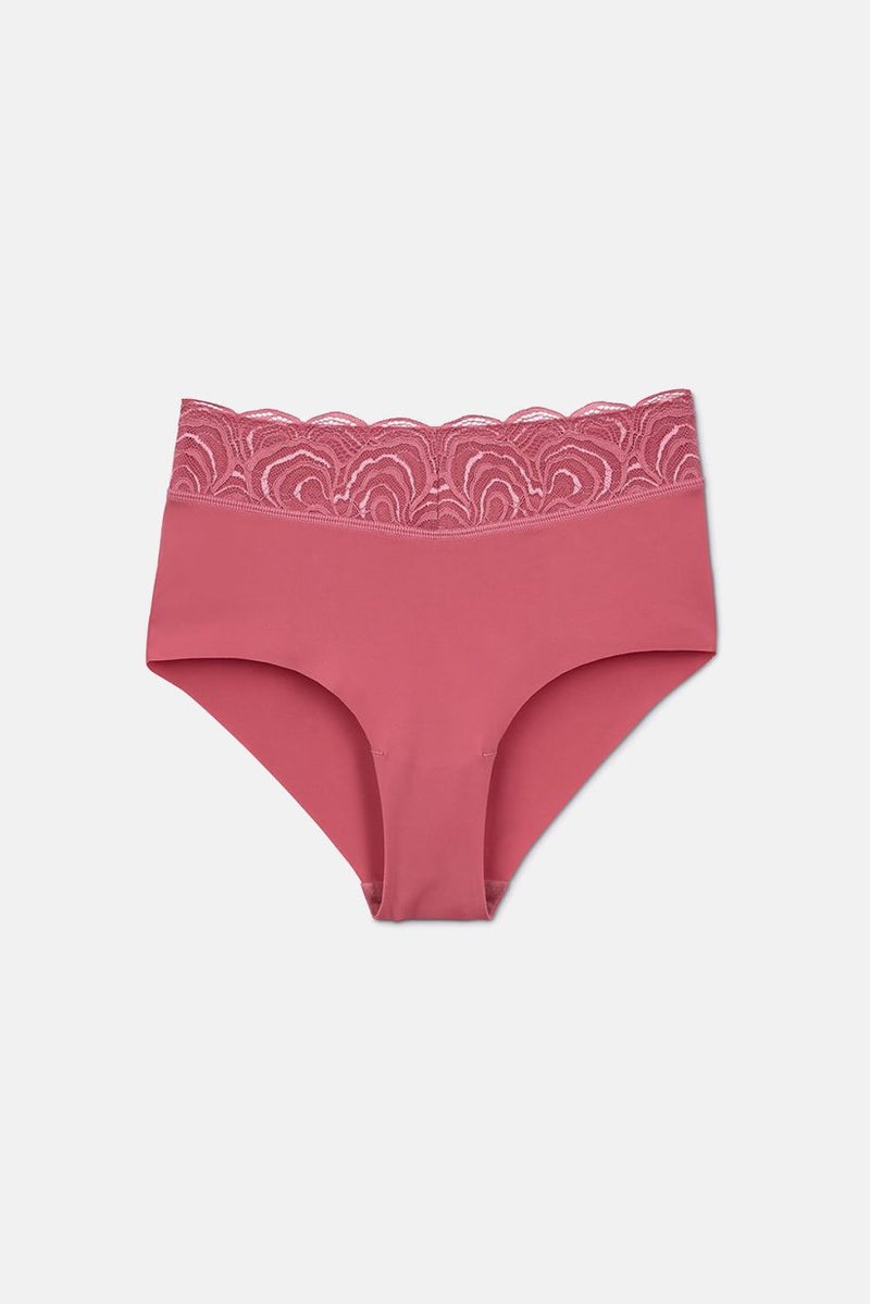 Tchibo Women High Waist Lace Panty Brief, Raspberry - Image 2